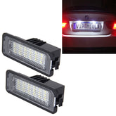 2 PCS License Plate Light with 18 SMD-3528 Lamps for Volkswagen,2W 120LM,6000K, DC12V(White Light), For Volkswagen1