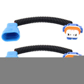 2 PCS 9005 Car HID Xenon Headlight Male to Female Conversion Cable with Ceramic Adapter Socket, 9005