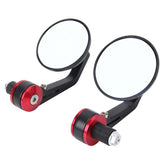 2 PCS Universal Motorcycle Round Shape Rear View Mirror for Most Motorcycle, Round Shape