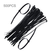 500 PCS 5mm*250mm Nylon Cable Ties, 5mm*250mm Black, 5mm*250mm White