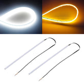 2 PCS 45cm DC12V 5W Ultra-thin Waterproof Car Auto Double Colors Turn Lights / Running Lights SMD-2835 LED Bulbs (Turn Lights: Yellow Light; Running Lights: Blue Light), 45cm Turn Lights: Yellow Light; Running Lights: White Light