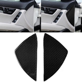 Car Carbon Fiber Front Door Slot Panel Decorative Sticker for Mercedes-Benz W204 C Class 2007-2013, Front Door Slot