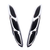 2PCS V-623 JDM Style Plastic Decorative Air Flow Intake Turbo Bonnet Hood Side Vent Cover With Self-adhesive Stick, V-623