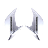 2PCS Plastic Decorative Air Flow Intake Turbo Bonnet Hood Side Vent Grille Cover With Self-adhesive Sticker