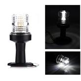DC 12V 3W Marine Boat Yacht Stern Anchor LED Navigation Pedestal Light All Round 360 Degree White Light, LED Navigation Pedestal Light White Light