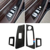 Car Tricolor Carbon Fiber Door Window Lift Panel Decorative Sticker for , Left DriveMW 5 Series G38 528Li / 530Li / 540Li 2018, Door Window Lift(Tricolor)