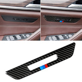 Car Tricolor Carbon Fiber Seat Memory Button Decorative Sticker for BMW 5 Series G38 528Li / 530Li / 540Li 2018, Seat Memory Button(Tricolor)