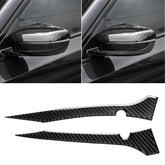 2 PCS Car Carbon Fiber Rearview Mirror Bumper Strip Decorative Sticker for BMW G30 (2018-2019) / G11 (2016-2019), Left Drive with Camera, Rearview Mirror Left Drive with Camera