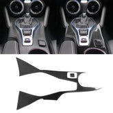 2 in 1 Car Carbon Fiber Central Control Gear Outer Frame Decorative Sticker for Chevrolet Camaro 2017-2019, Central Control Gear Outer Frame