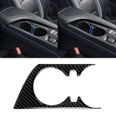 Car Carbon Fiber Water Cup Holder Decorative Sticker for Chevrolet Camaro 2017-2019, Water Cup Holder