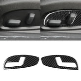 2 PCS Car Carbon Fiber Seat Adjustment Panel Decorative Sticker for Chevrolet Camaro 2017-2019, Seat Adjustment Panel