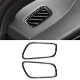 2 PCS Carbon Fiber Car Left and Right Air Outlet Panel Decorative Sticker for Porsche Macan, Left and Right Air Outlet
