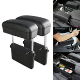 2 PCS Universal Car PU Leather Wrapped Armrest Box Cushion Car Armrest Box Mat with Storage Box, 2pcs(Black), 2pcs (Black Red), 2pcs(Black White), 2pcs(Beige), 2pcs(Brown)