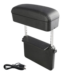 Universal Car Wireless Qi Standard Charger PU Leather Wrapped Armrest Box Cushion Car Armrest Box Mat with Storage Box, 1pc(Black), 1pc(Black Red), 1pc(Black White), 1pc(Grey), 1pc(Beige), 1pc(Brown)