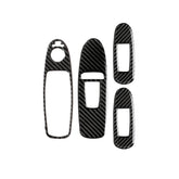 4 PCS Car Carbon Fiber Window Lift Panel Decorative Sticker for Infiniti Q50 2014-2020, Left Drive, Window Lift Panel (B)