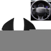 3 in 1 Car Carbon Fiber Steering Wheel Button Decorative Sticker for Honda Fit, Left and Right Drive Universal, For Honda Fit