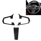 3 in 1 Car Carbon Fiber Solid Color Steering Wheel Button Decorative Sticker for BMW 5 Series G30 X3 G01, Left and Right Drive Universal, For BMW 5 Series G30 X3 G01