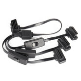 16PIN Car Ultra-thin OBD Diagnostic Extended Cable OBD2 Cable with Switch, 16PIN 3 in 1
