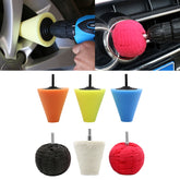 6 in 1 3 inch Car Polishing Disc Set Wheel Rim Polishing Waxing Sponge, 6 in 1