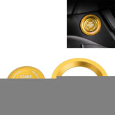 Car Engine Start Key Push Button Ring Trim Metal Sticker Decoration for Cadillac CT5 CT4 XT4 XT6 / Chevrolet Silverado, For Cadillac CT5