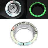 For Ford Fluorescent Aluminum Alloy Ignition Key Ring, Inside Diameter: 3.2cm, For Ford (Silver), For Ford (Sky Blue), For Ford (Black), For Ford (Gold), For Ford (Red)