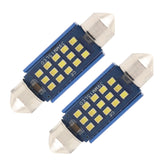 2pcs 39mm DC12-24V / 1W / 6000K / 60LM 15LEDs SMD Car Reading Lamp Dome Light, 39mm