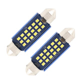 2pcs 41mm DC12-24V / 1W / 6000K / 60LM 18LEDs SMD Car Reading Lamp Dome Light, 41mm