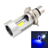 H4 DC12-80V / 20W / 6000K / 2000LM Motorcycle Headlight with Angel Eyes, H4 (Blue), H4 (Red)