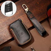 Hallmo Car Cowhide Leather Key Protective Cover Key Case for Volkswagen Lavida A Style, For Volkswagen Lavida A Style