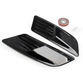 2 PCS Car Decorative Air Flow Intake Scoop Bonnet Side Fender Vent Hood Set for Ford Mustang 2015-2017, Bright Black, For Ford Mustang 2015-2017, Bright Black