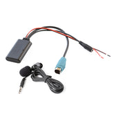 Car AUX Bluetooth Wireless Music Audio Cable + MIC for Alpine Kce-237b 123E 101E 102E 105E 117J 305S, For Alpine Kce-237b 123E