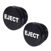 2 PCS Car / Motorcycle EJECT Letter Metal Cigarette Lighter Dust Cover, EJECT (Black), EJECT (Red)
