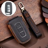 Hallmo Car Cowhide Leather Key Protective Cover Key Case for KIA K2 / K3 / K5 3-button, For KIA K2 / K3 / K5 3-button