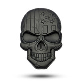 Three-dimensional Devil Skull Metal Plating Car Sticker, Black, Plating Bronze, Red, Silver