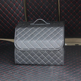 Car Trunk Foldable Storage Box, Checkered Middle Size: 40 x 32 x 30cm, Checkered 40 x 32 x 30cm (Beige), Checkered 40 x 32 x 30cm (Black Red)