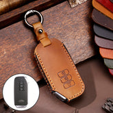 Hallmo Car Cowhide Leather Key Protective Cover for KIA, For KIA (Brown), For KIA (Black), For KIA (Blue)