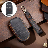 Hallmo Car Genuine Leather Key Protective Cover for Jeep Compass 5-button, For Jeep Compass 5-button (Black), For Jeep Compass 5-button (Blue), For Jeep Compass 5-button (Brown)
