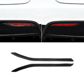 2 PCS Carbon Fiber Car Rear Fog Lamps Decorative Sticker for Tesla Model X, Rear Fog Lamps