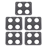 5 PCS 4-Hole Car Modified USB Charging Voltmeter Cigarette Lighter Panel, 4-Hole