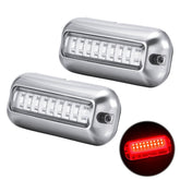 2 PCS MK-027 Ship / Yacht 10-30V 27LEDs Waterproof Stainless Steel Underwater Light, Underwater Light(Red Light), Underwater Light(White Light), Underwater Light(Green Light), Underwater Light(Blue Light)