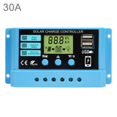 30A Solar Charge Controller 12V / 24V Lithium Lead-Acid Battery Charge Discharge PV Controller, 30A