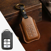 For Honda Car Cowhide Leather Key Protective Cover Key Case, Four Keys Version, For Honda, Four Keys Version, For Honda , Four Keys Version