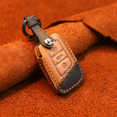 For Volkswagen Car Cowhide Leather Key Protective Cover Key Case, A Version, For Volkswagen, A Version