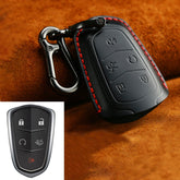For Cadillac Car Cowhide Leather Key Protective Cover Key Case, Five Keys Version, For Cadillac, Five Keys Version, For Cadillac