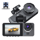 A2 Triple Lens Car Dash Camera Driving Recorder, A2 (Black)