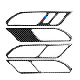 Car Carbon Fiber Inner Door Handle 3-color Decorative Sticker for BMW G01 X3 2018-2020 / G02 X4 2019-2020, Left Drive, Inner Door Handle 3-color