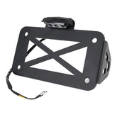 Motorcycle American Cruise Retro License Plate Holder with Light, License Plate Holder