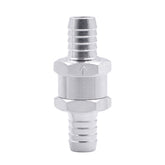 Car 12mm Aluminium Alloy Fuel Petrol One Way Non Return Check Valve, 12mm Silver