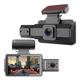 F9 Car Front and Inner Dual Camera HD Infrared Night Vision Car Driving Recorder, Car Front and Inner