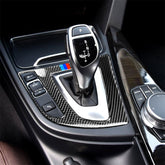 Three Color Carbon Fiber Car Gear Panel Decorative Sticker for BMW (F30) 2013-2017 / (F34) 2013-2017, Sutible for Left Driving, Gear Panel(Three Color)